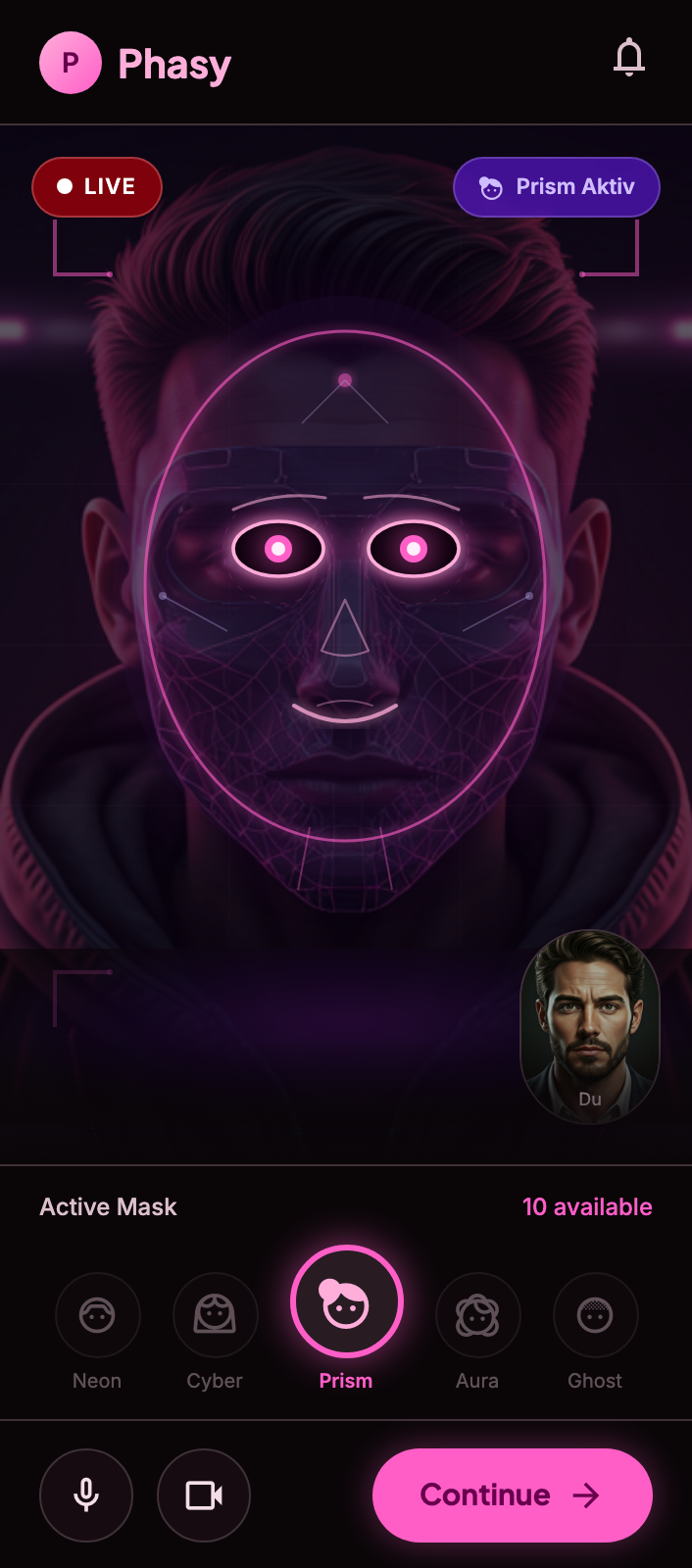 PHASY identity overlay active